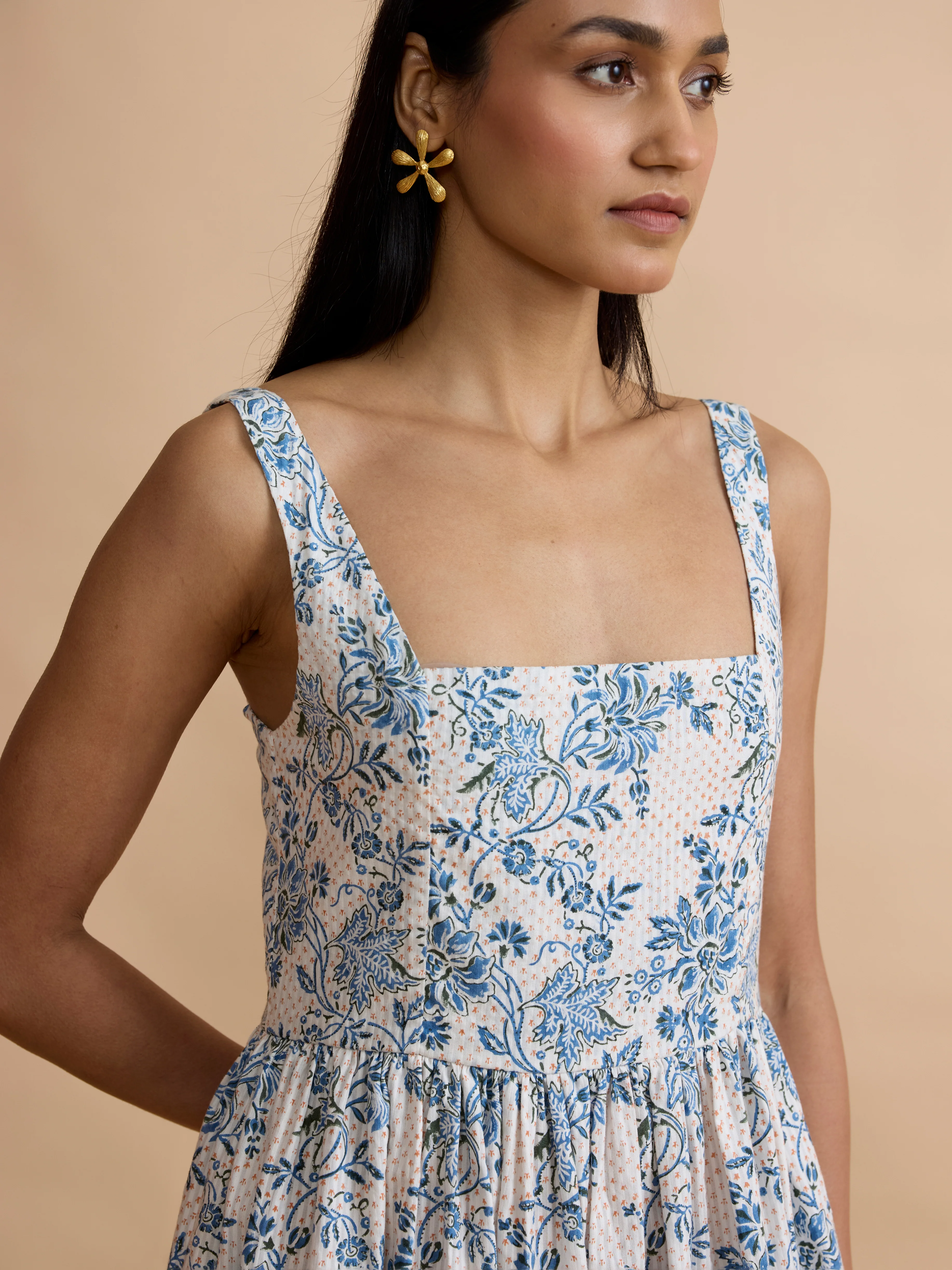 Argo Dress in Blue Chintz Trail - Image 2