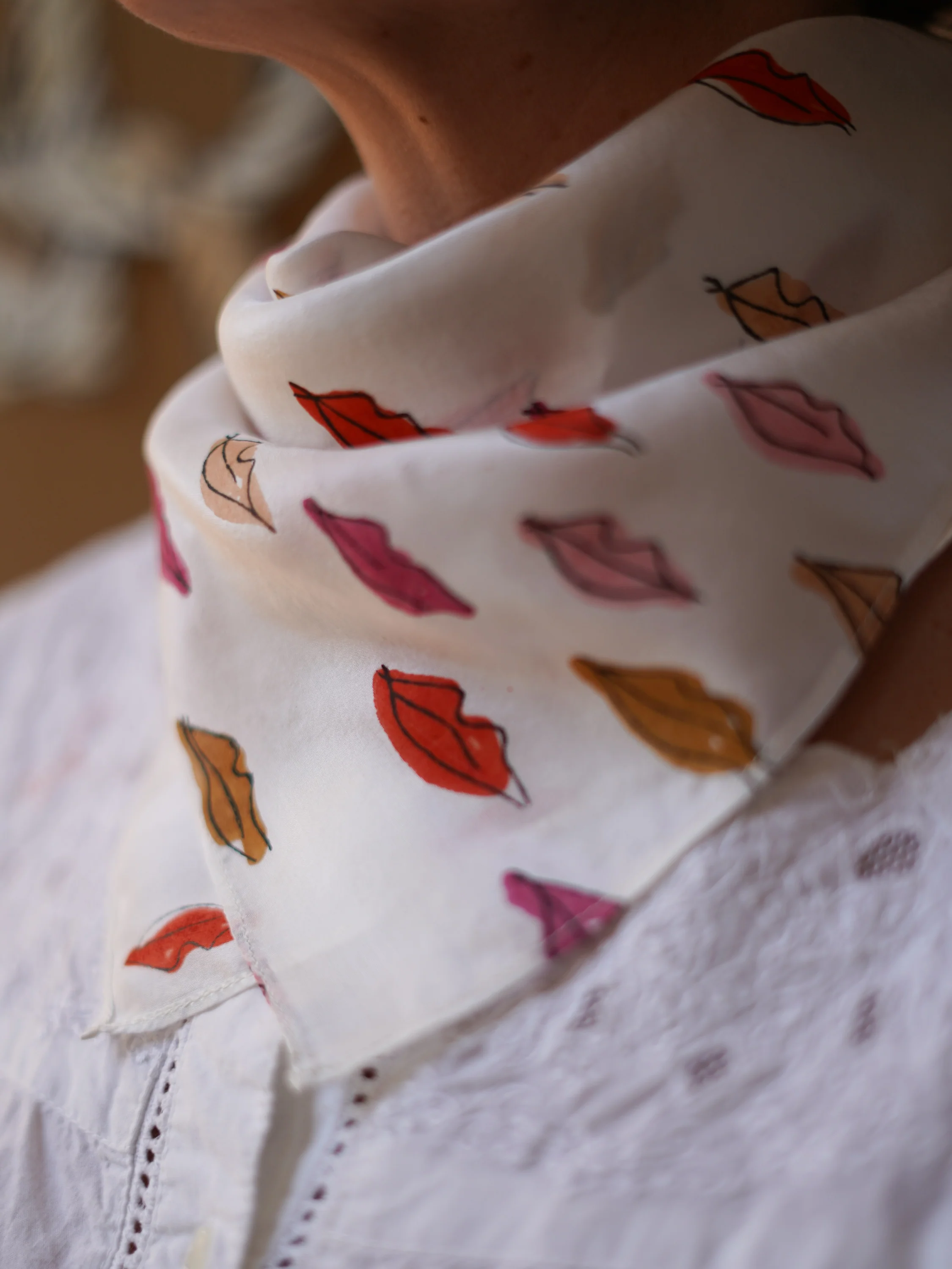 Bisous Silk Scarf