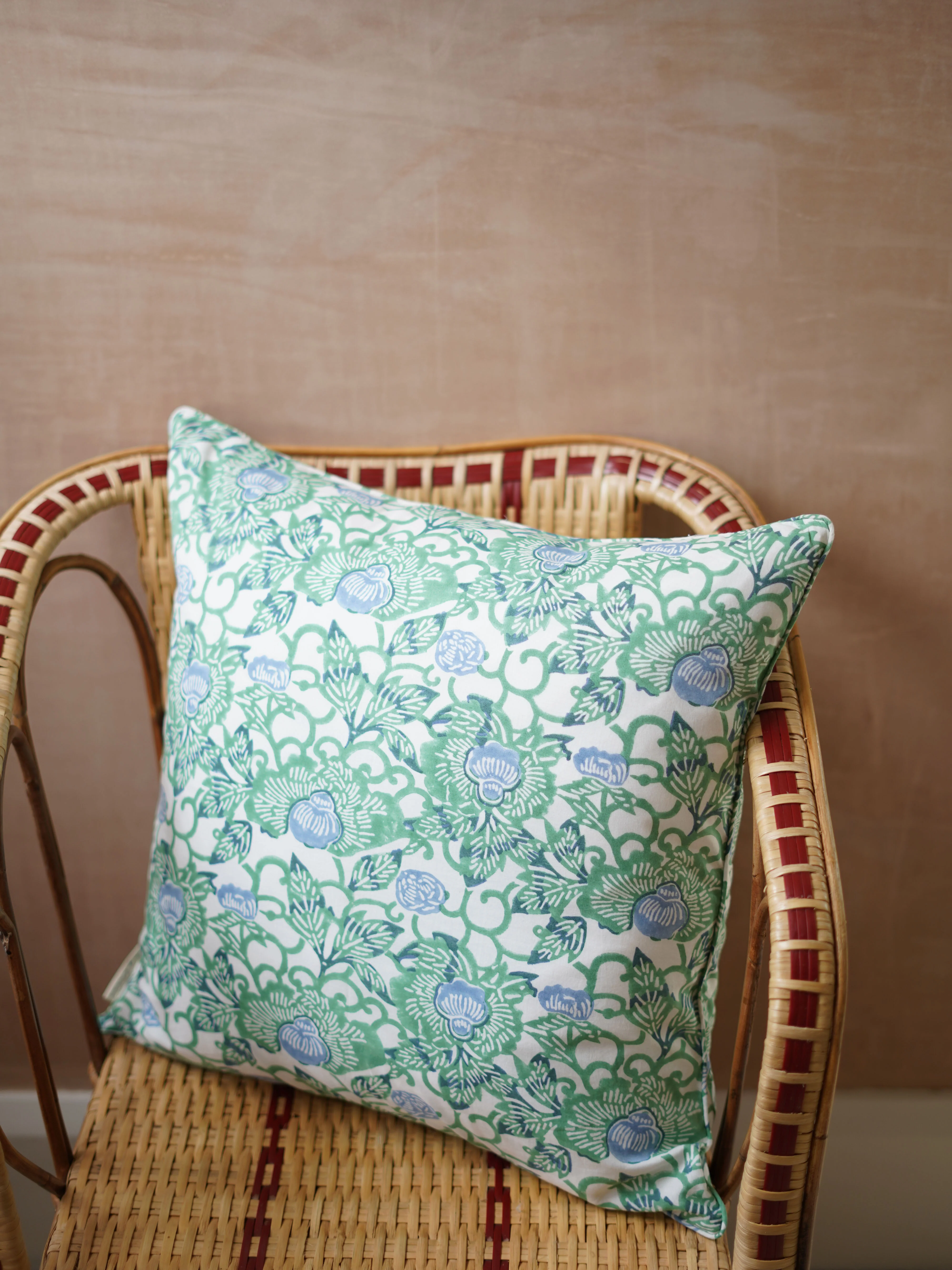 Cushion Cover, Green Kimono 50 x 50cm - Image 2