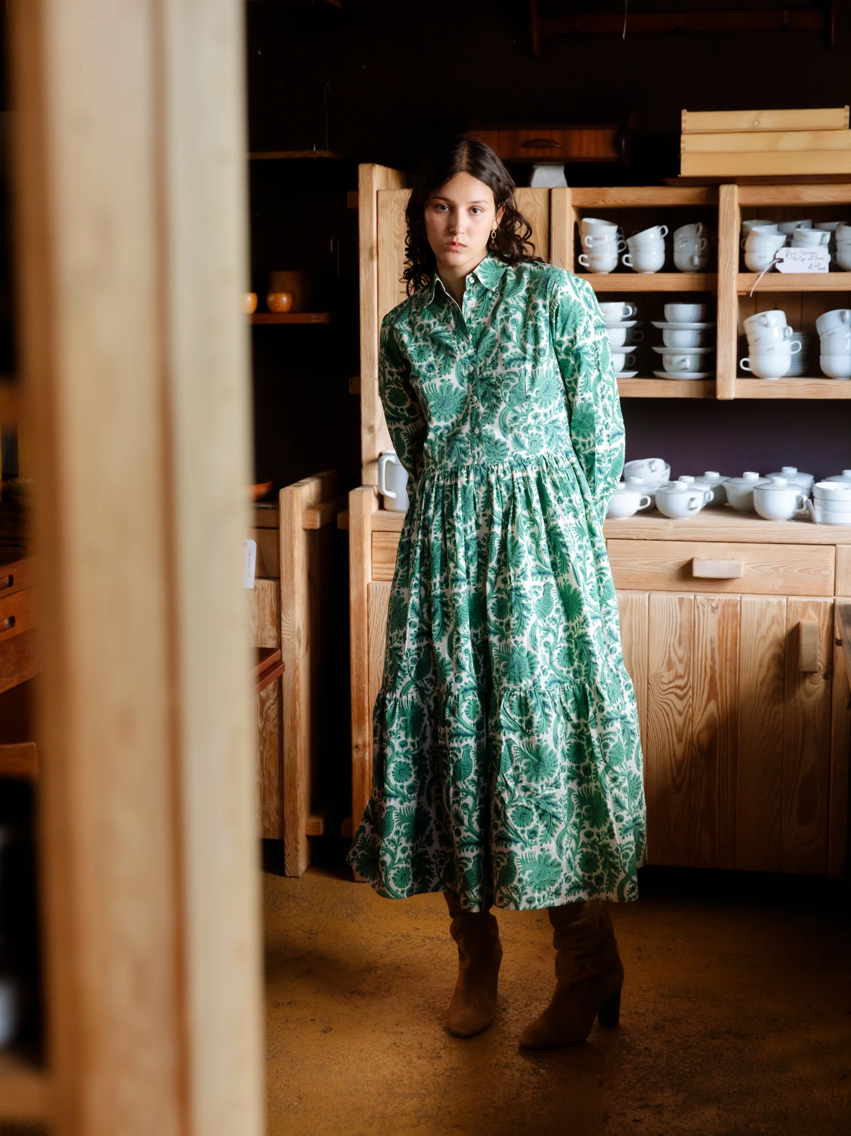 Dakota Dress in Emerald Pheasant - Image 2
