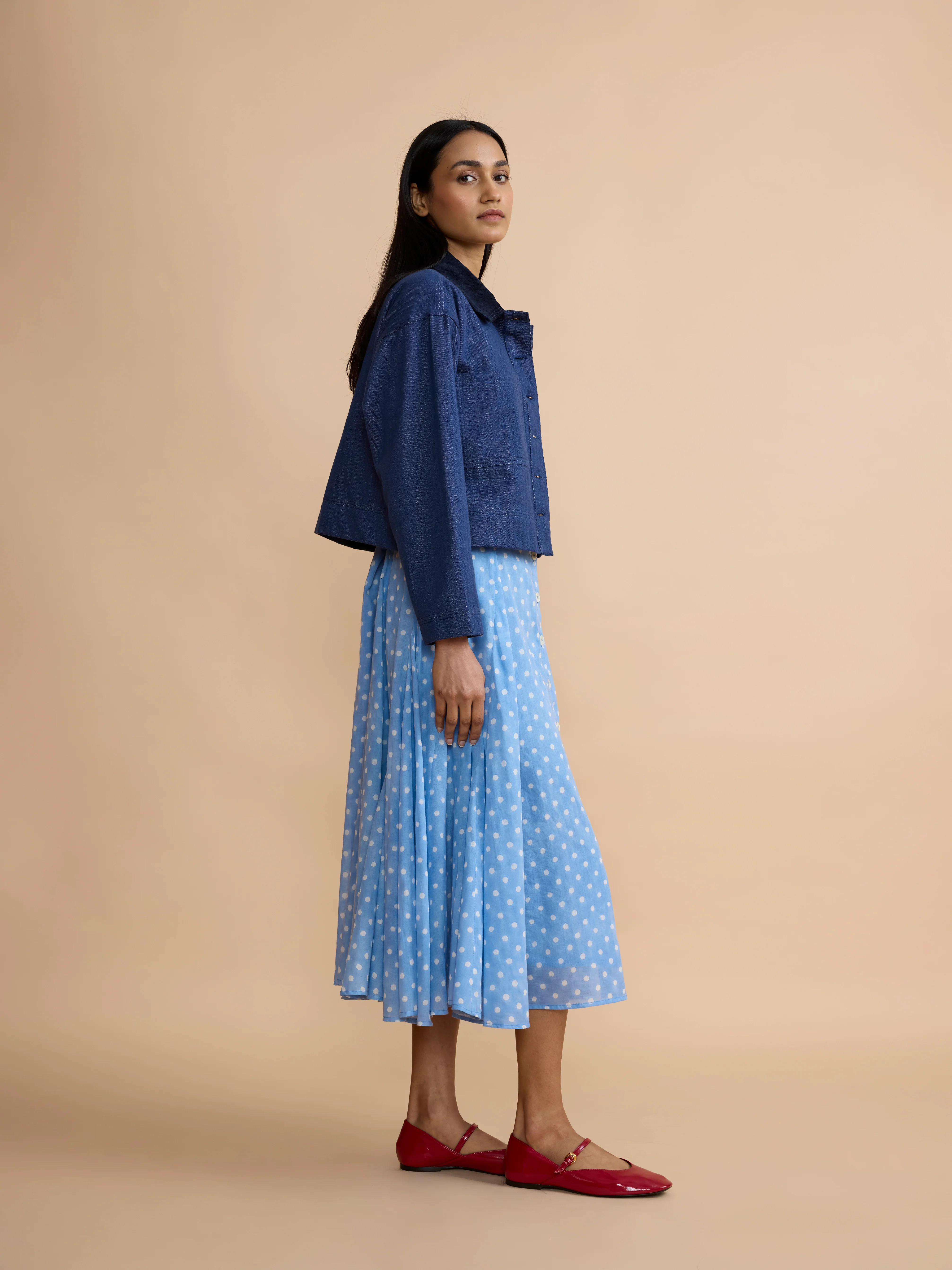 Erica Jacket in Indigo Denim Twill - Image 4