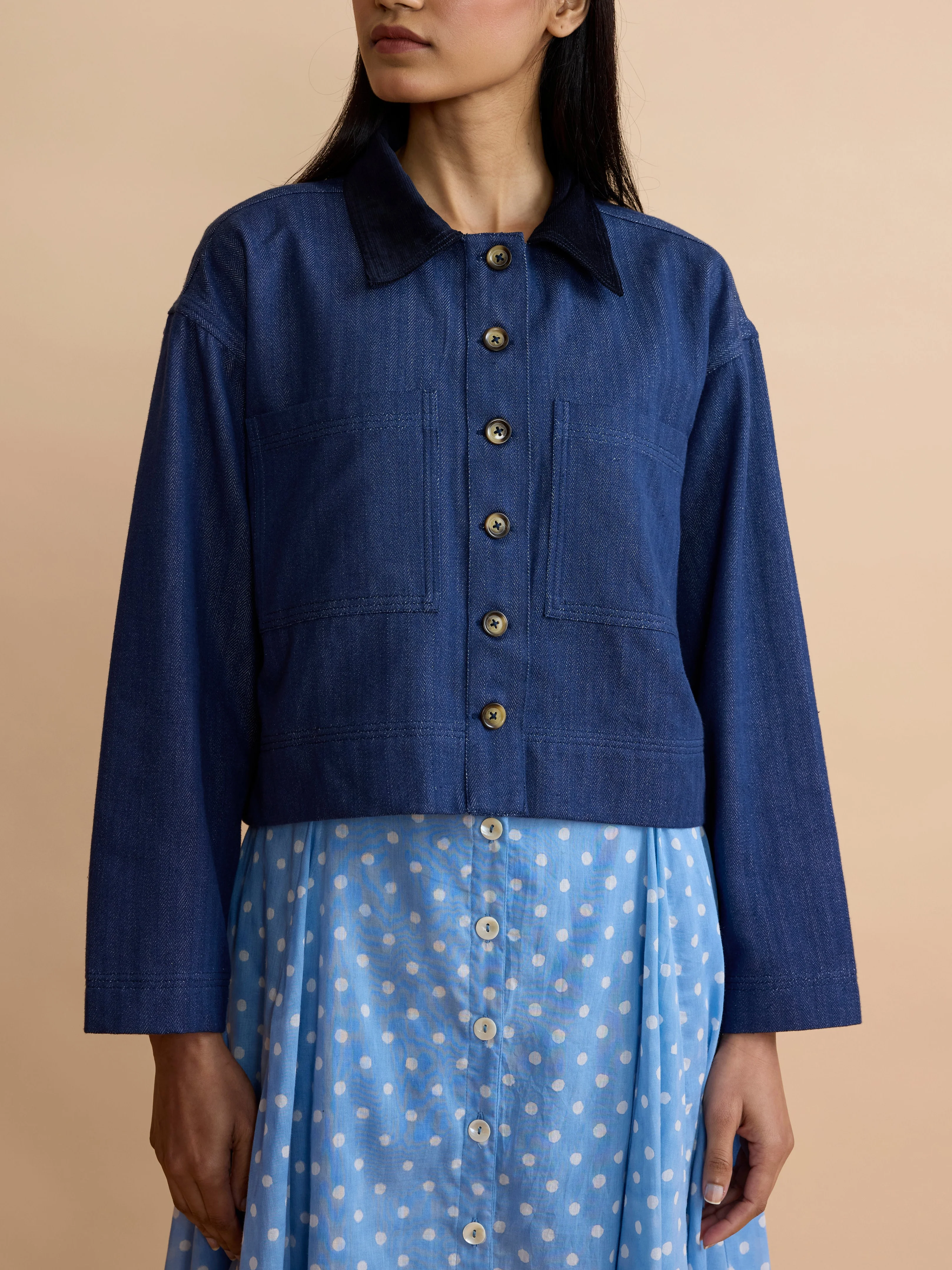Erica Jacket in Indigo Denim Twill - Image 5