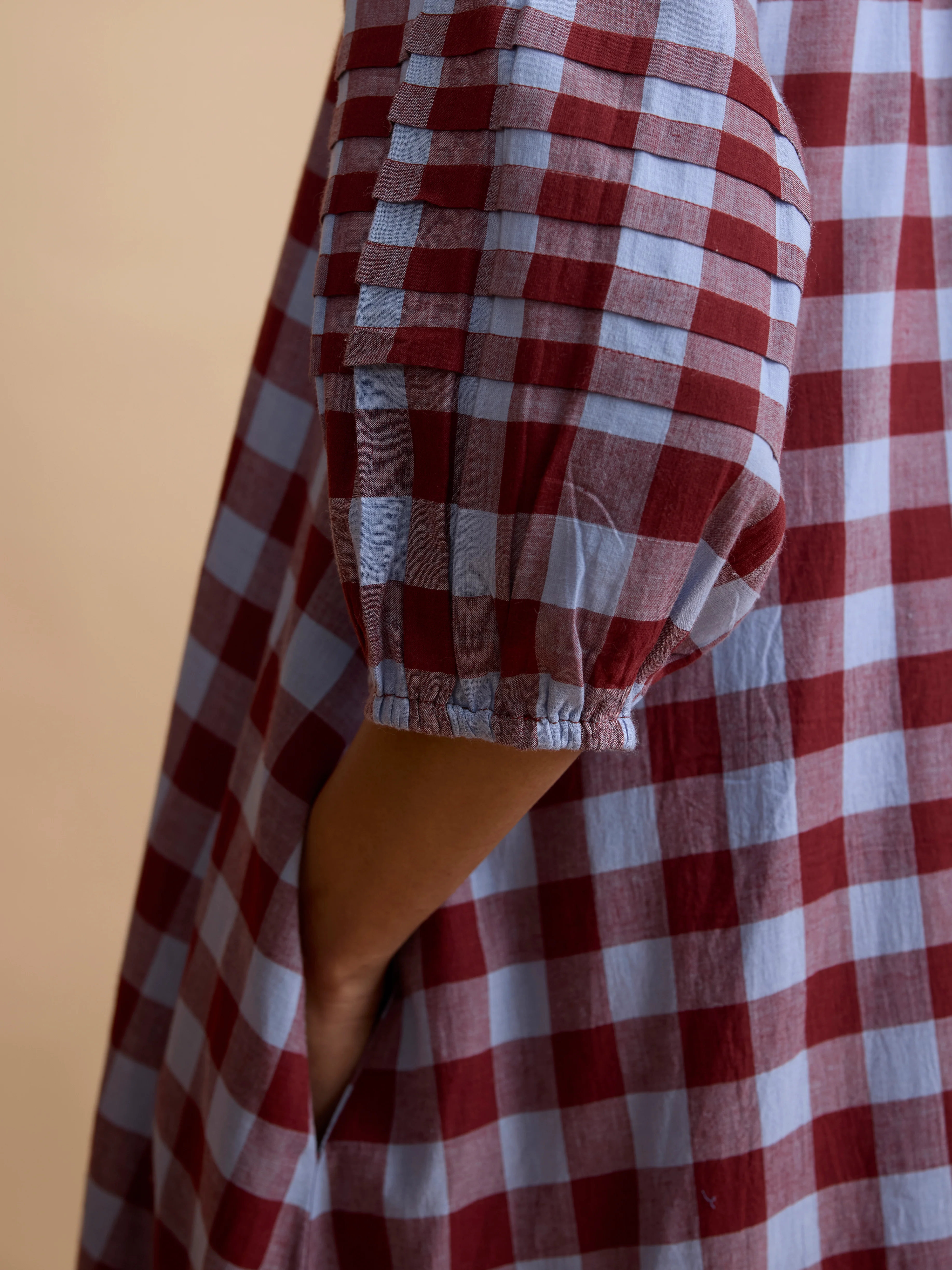 Palermo Dress in Bluebell Check - Image 2