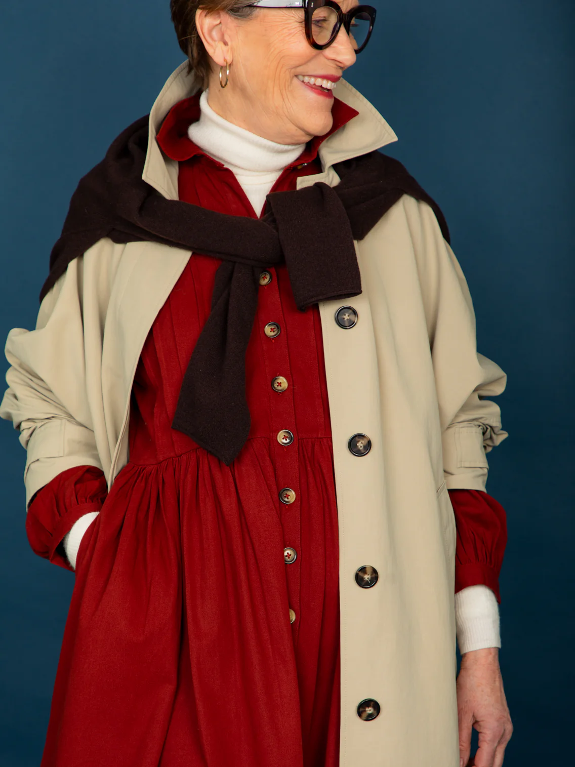 Pascale Dress in Sumac Twill - Image 2
