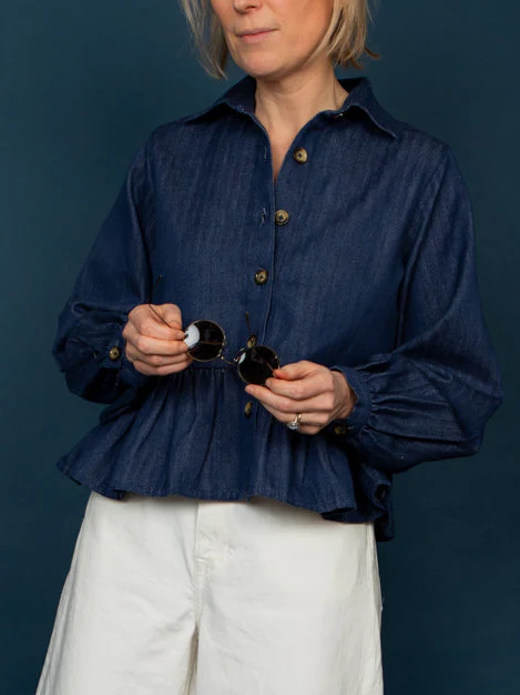 Pascale Shirt in Indigo Denim Twill