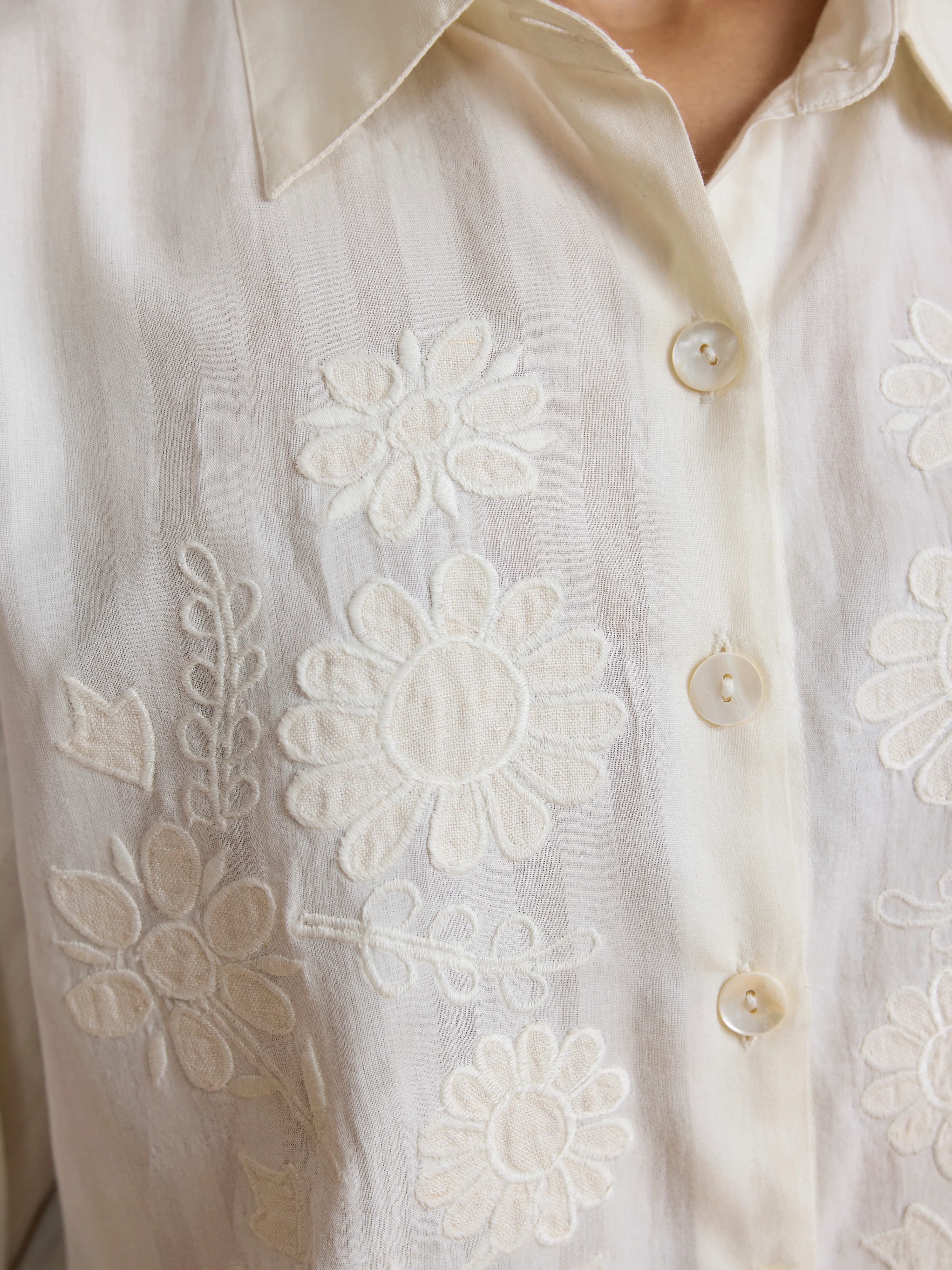 Phoebe Shirt in Ottoman Applique - Image 2