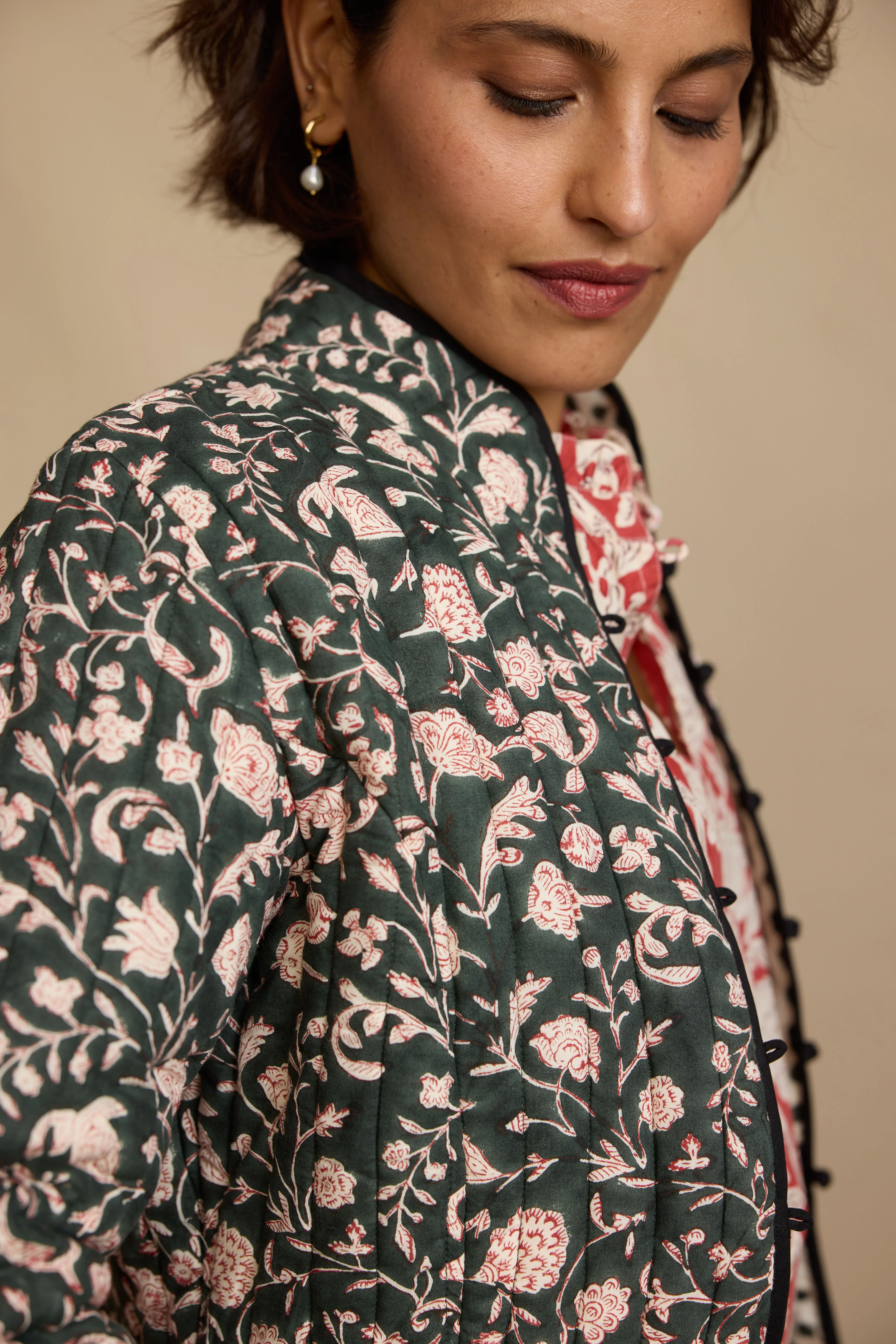 Pierre Jacket in Forest/Rust Petal - Image 2