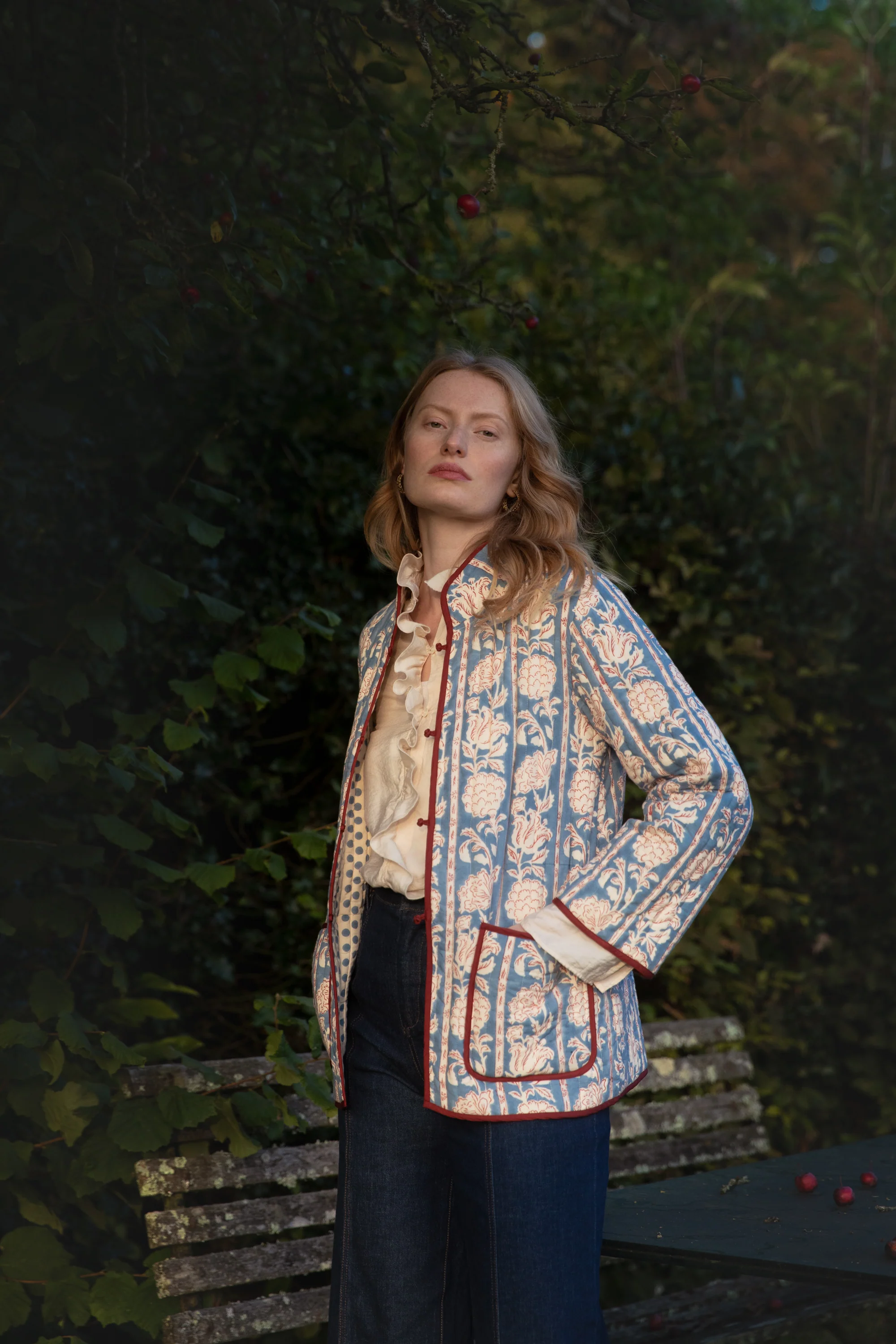 Quilted Jacket in Dawn Boulevard Stripe - Image 2