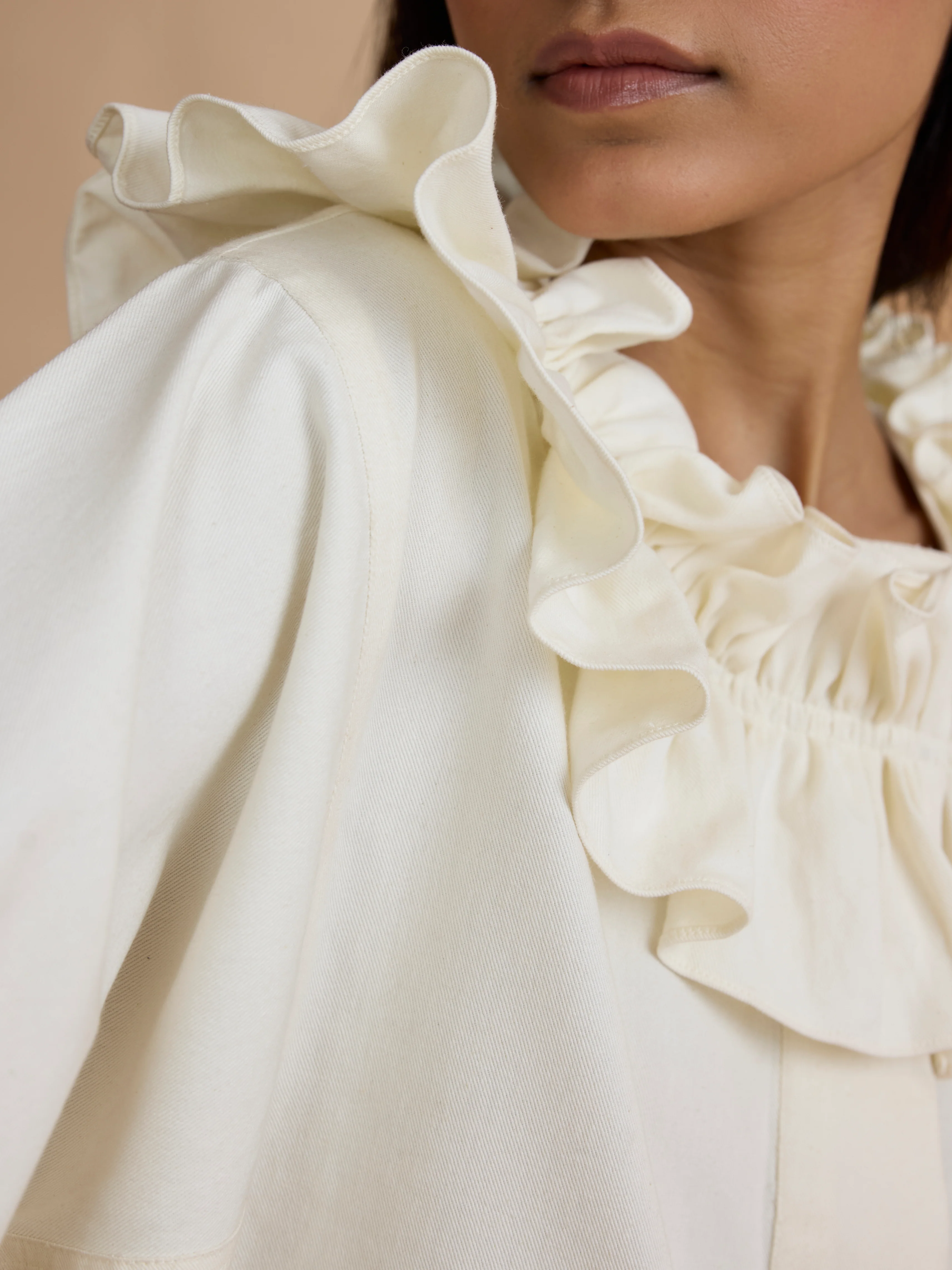 Spry Jacket in Off-White Twill - Image 2