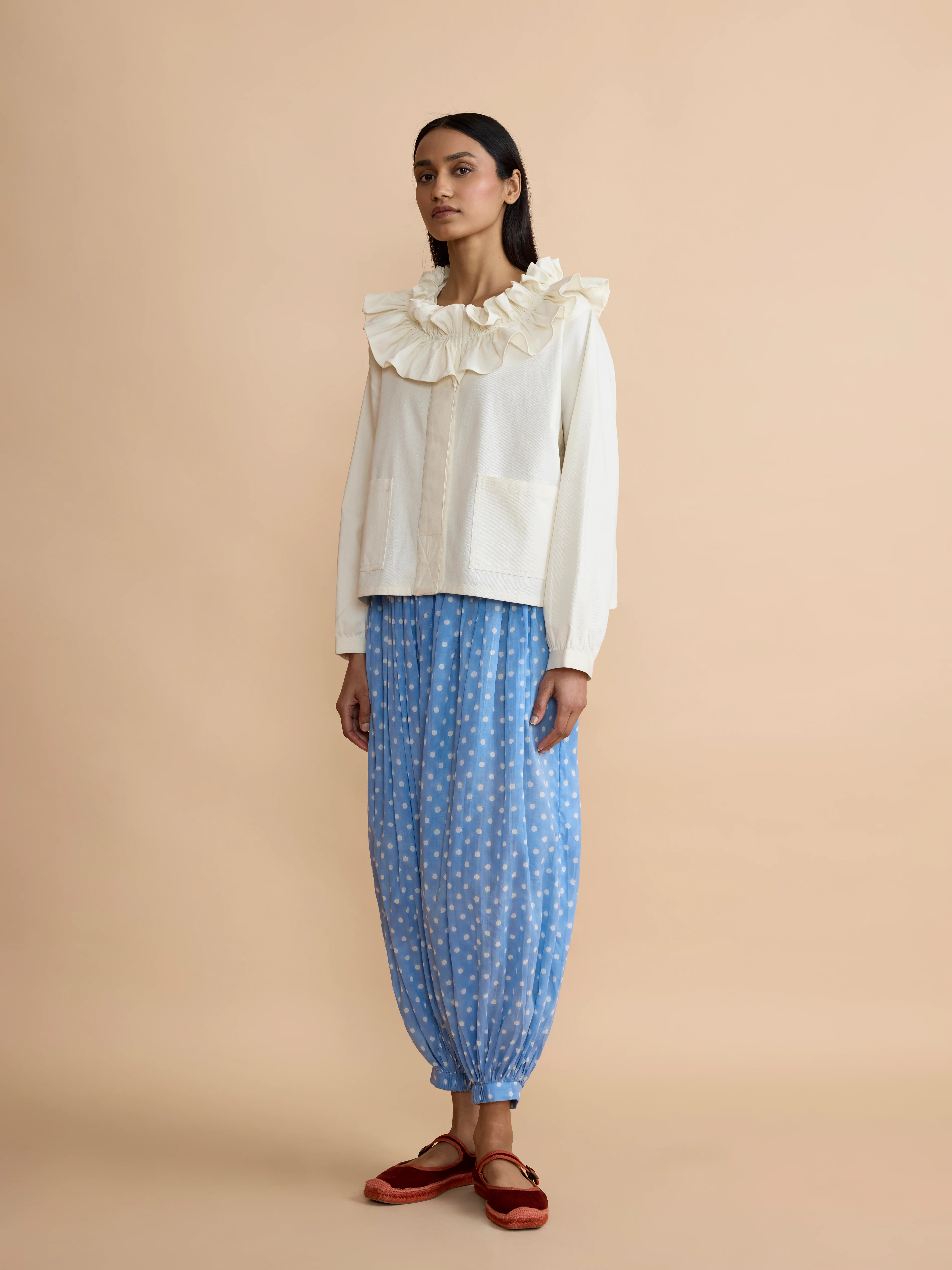 Spry Jacket in Off-White Twill - Image 4